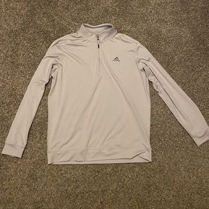 Adidas Golf Pullover Quarter Zip Silver Color Made in Egypt Size Large